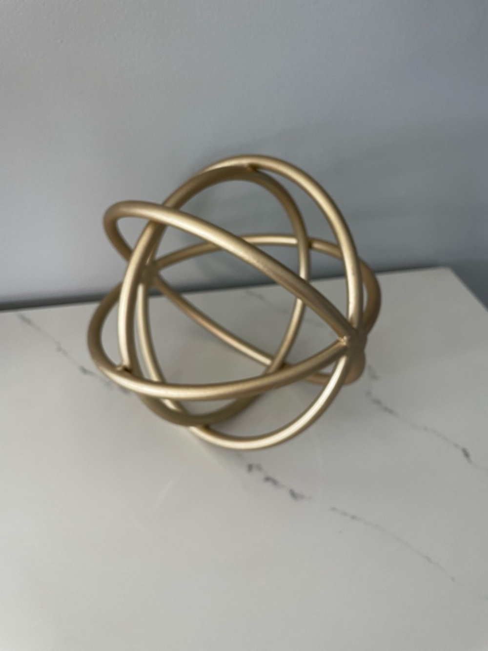 Gold Decorative Orb Sculpture - Home Art Accent